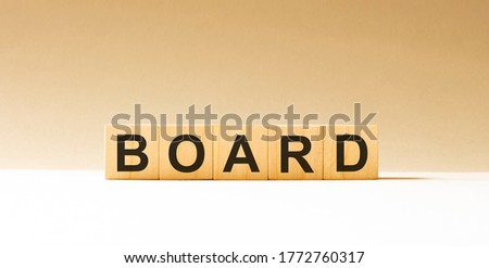 Word board made with wood building blocks
