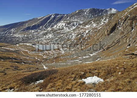 Alpine Tundra Surrounding Kite Lake, Mosquito Range, Rocky Mountains, Colorado Royalty-Free Stock Photo #177280151
