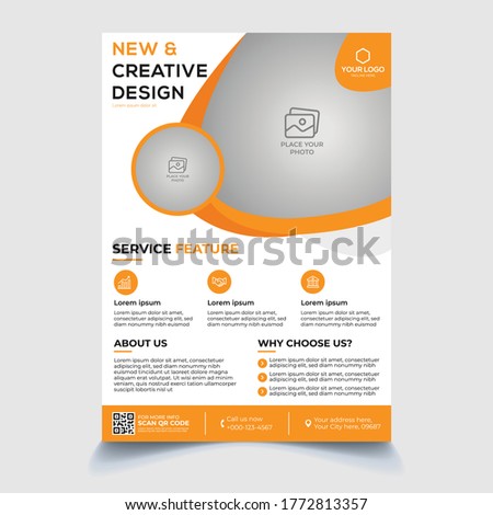 Flyer template layout, cover design flyer or booklet in A4 and Stationery Vector Design Template