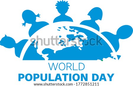 Vector illustration banner or poster of world population day.