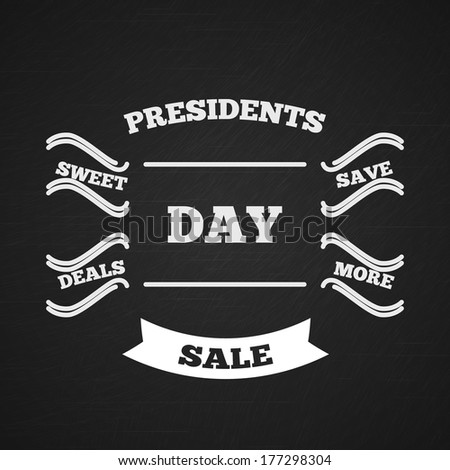 Presidents Day. Sale. Typography. Vector