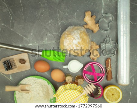 Background for text shortbread dough for cookies