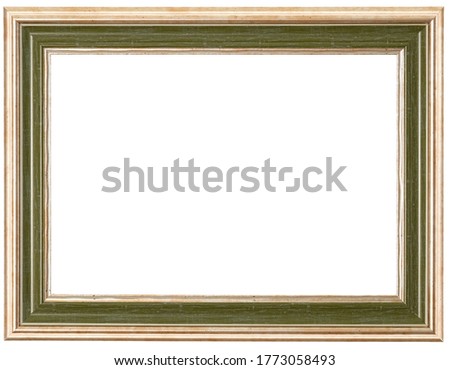 Green frame highlighted on a white background