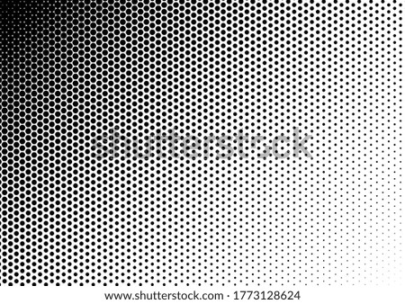 Monochrome Dots Background. Halftone Texture. Distressed Pattern. Vintage Modern Backdrop. Vector illustration