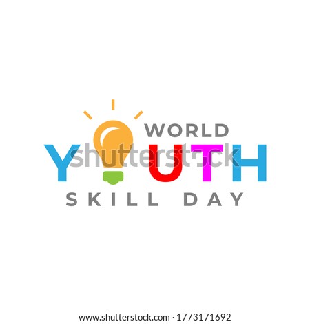 Logo Design for celebrating World Youth Skills Day in Vector Illustration. Royalty-Free Stock Photo #1773171692