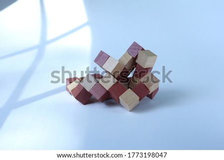 wooden puzzles cube for exercise train your brain