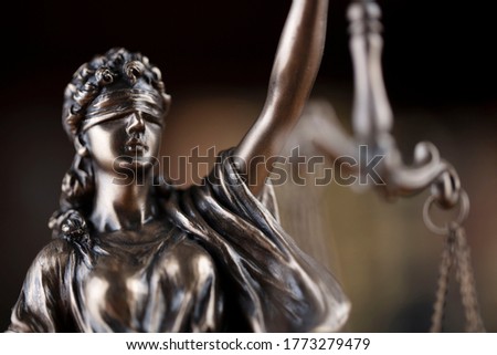 Law and justice concept. Bokeh background. Place for typography.