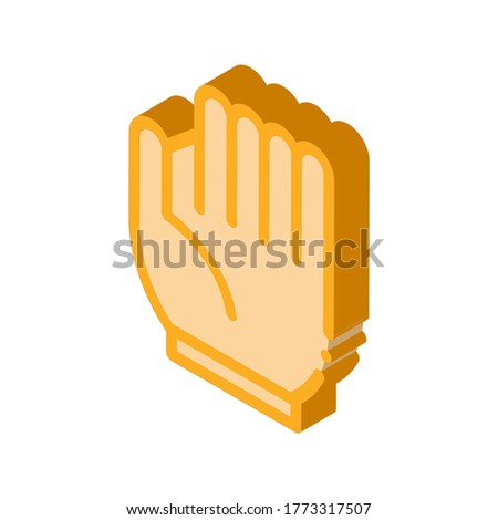 Baseball Glove Icon Vector. Isometric Baseball Glove isometric sign. color isolated symbol illustration