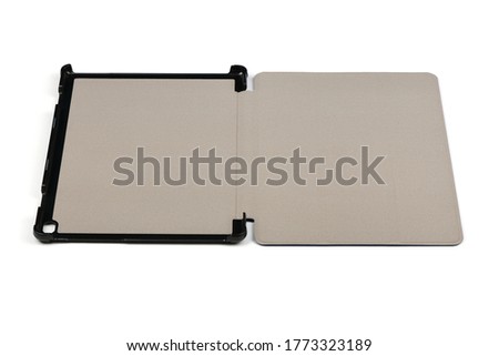 Case for tablet pc isolated on white background. High resolution photo. Full depth of field.
