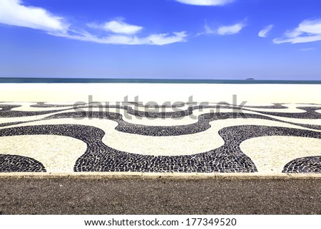 Copacabana Beach mosaic in Rio de Janeiro, Brazil