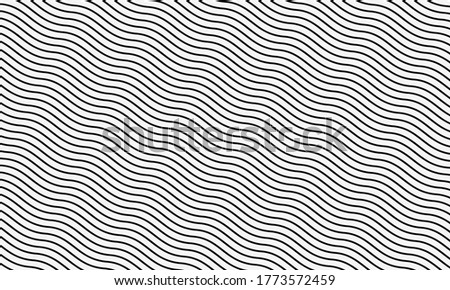 black and white pattern of thin undulating lines arranged diagonally. Royalty-Free Stock Photo #1773572459