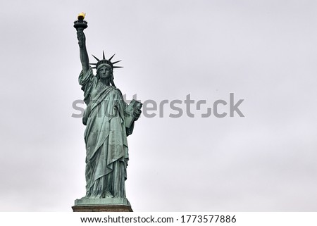 A low angle shot of the amazing Statue of Liberty in New York, USA