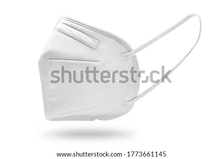 KN95 FFP2 Face mask isolated on white background. Protection against Coronavirus Covid-19 Royalty-Free Stock Photo #1773661145