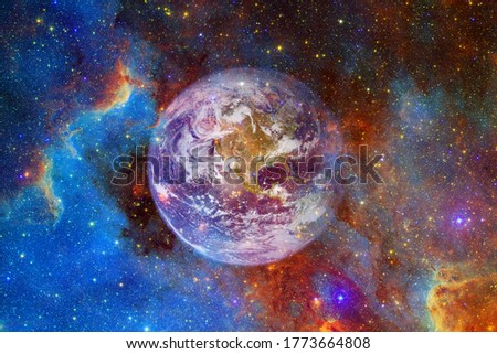 Earth. Solar system. Awesome print for wallpaper. Elements of this image furnished by NASA.