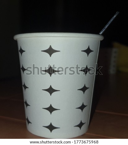 beautiful and patterned paper cup