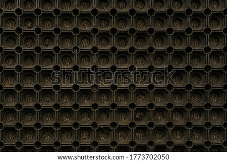 Black-brown dark background circles are the same. honeycomb