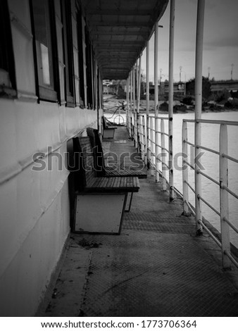Deck of an abandoned old ship