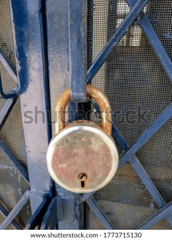 metal steel vintage lock for security 