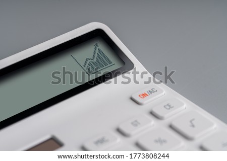 Online shopping & business icon on white calculator