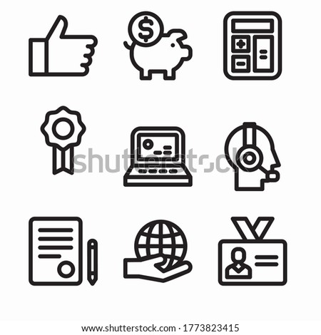 Icon Set Business Management for different seasons Line