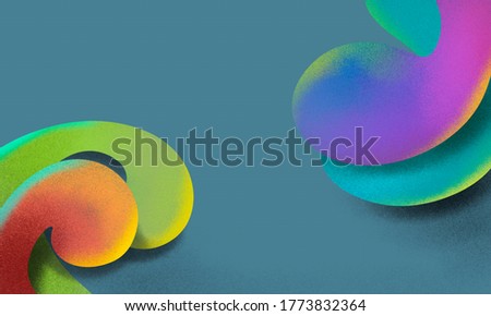 Abstract background on a blue backdrop with colorful elements. for business and flyers. Multicolored, positive, festive, cheerful, unusual background.