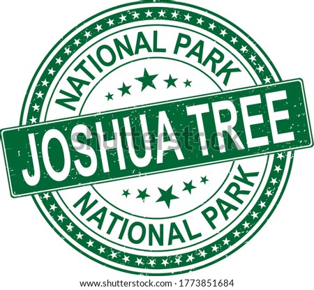old rubber stamp Joshua Tree National Park , vector illustration