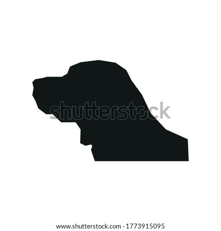 Icon of the dog's head. Simple vector illustration on a white background.