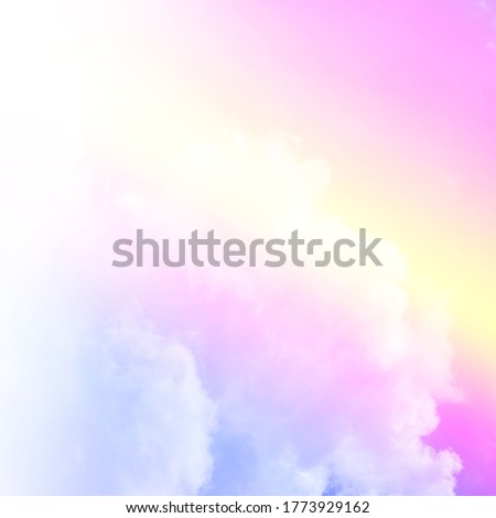 Pink sky and purple bright fantasy abstract. Beautiful summer sunlight with clound scape colorful. for blackdrop clear cloud color day for wallpaper backdrop background.
