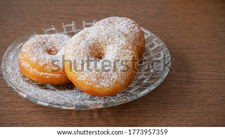 Close up the donut on the table Royalty-Free Stock Photo #1773957359