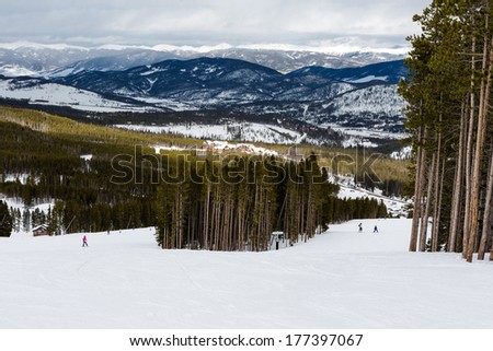 Breckenridge ski resort in the winter.