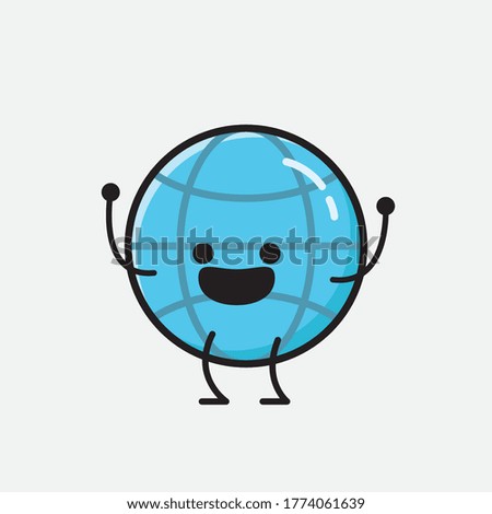 An illustration of Cute Earth Globe Vector Character 