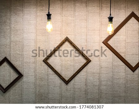 Lighting at my home kitchen on a wooden background.