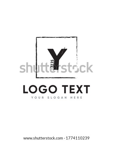 A polluted and grunge letter type Y logo template, Vector logo for business and company identity 