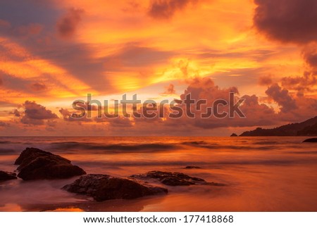 Southern sea sunset