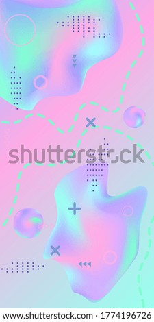 Trendy creative vector space gradient. Abstract vector cover.  Creative fluid background from current shapes to design trendy abstract covers, banners, posters, booklets.