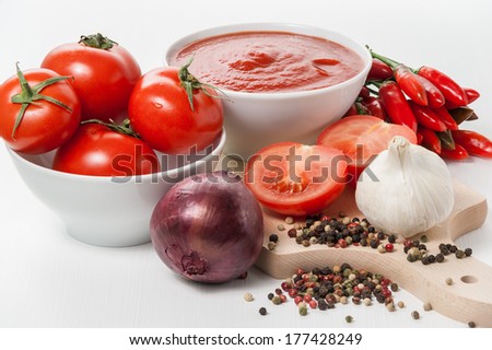 Tomato sauce - Stock Image