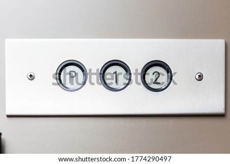 Elevator numbers letter floors parking level 1 2 indicator buttons