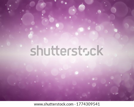 Abstract purple bokeh lights with soft light background. Blur wall.