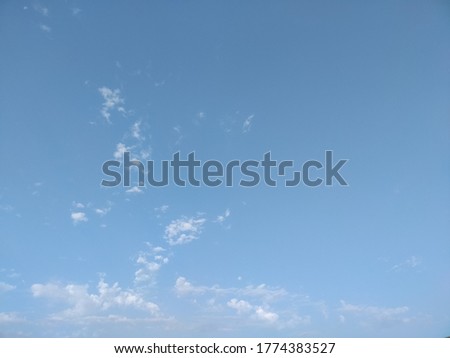 Beautiful blue sky with white clouds , background.
