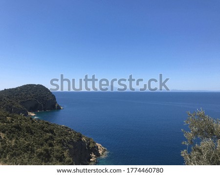 Beautiful view of the sea in greece
