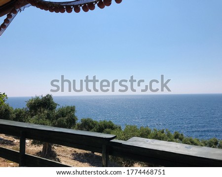 Beautiful view of the sea in greece