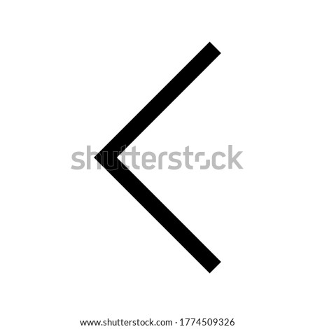 Keyboard arrow left icon vector isolated on white background.