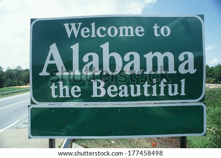 Welcome to Alabama Sign Royalty-Free Stock Photo #177458498