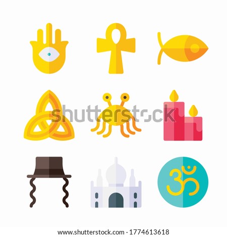 Icon Set Religion for different seasons Color