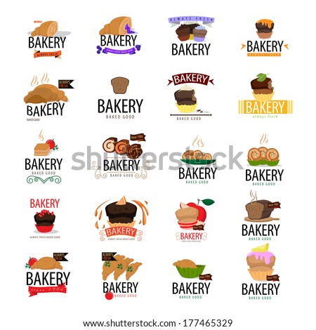 Bakery Icons Set - Isolated On White Background - Vector Illustration, Graphic Design Editable For Your Design.