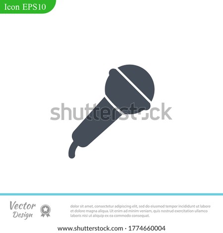microphone icon. Vector illustration EPS 10.