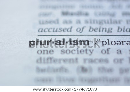 Word PLURALISM in the dictionary Royalty-Free Stock Photo #1774691093