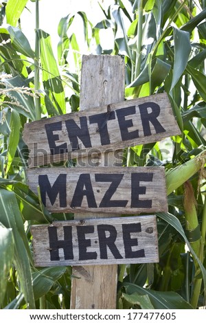 Corn Maze Sign