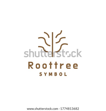 Oak Tree Plant Badge With Minimalist and modern Root Logo Design