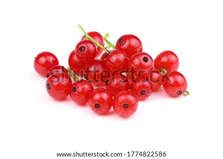 Red currant isolated on a white background. Ribes rubrum isolated. Healthy food. Ripe berries. Royalty-Free Stock Photo #1774822586